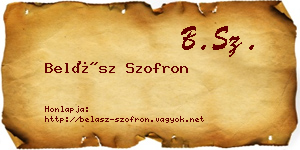 Belász Szofron névjegykártya